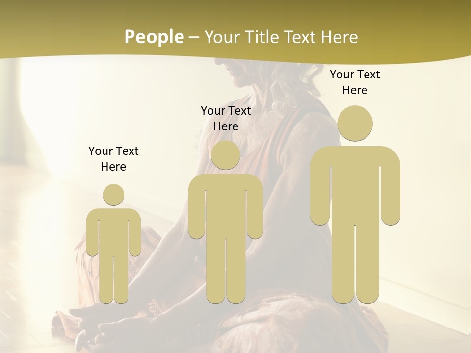 Baddhakonasana Feminine Mental PowerPoint Template