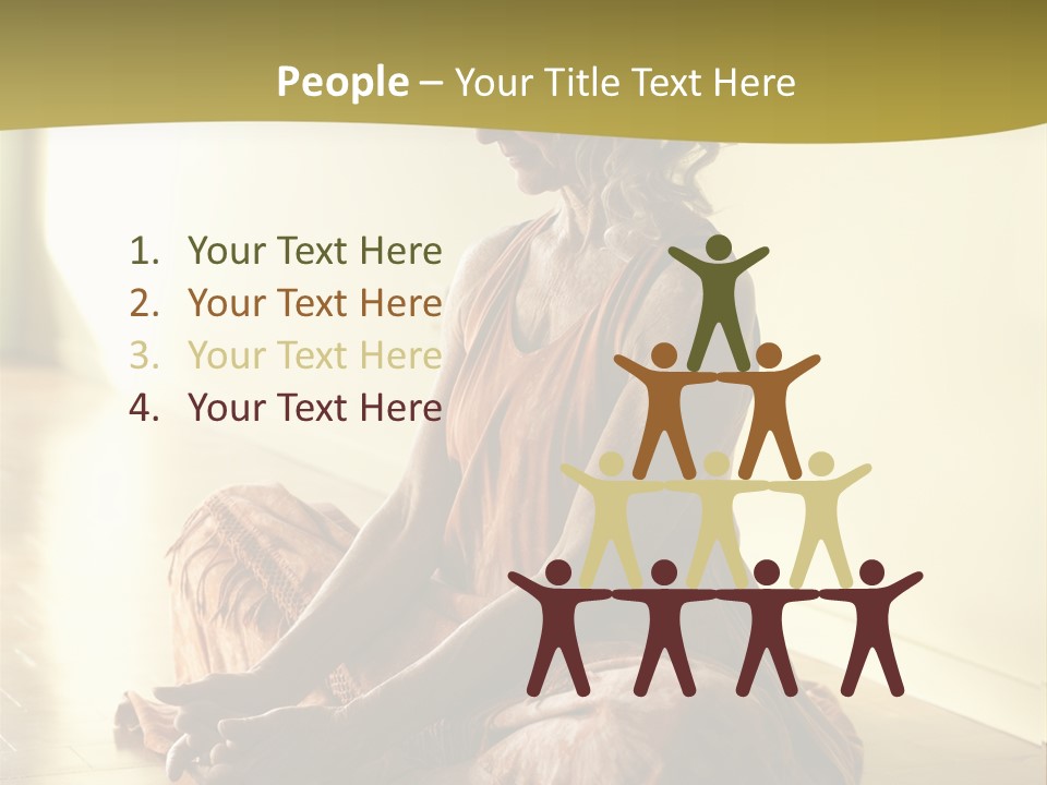 Baddhakonasana Feminine Mental PowerPoint Template