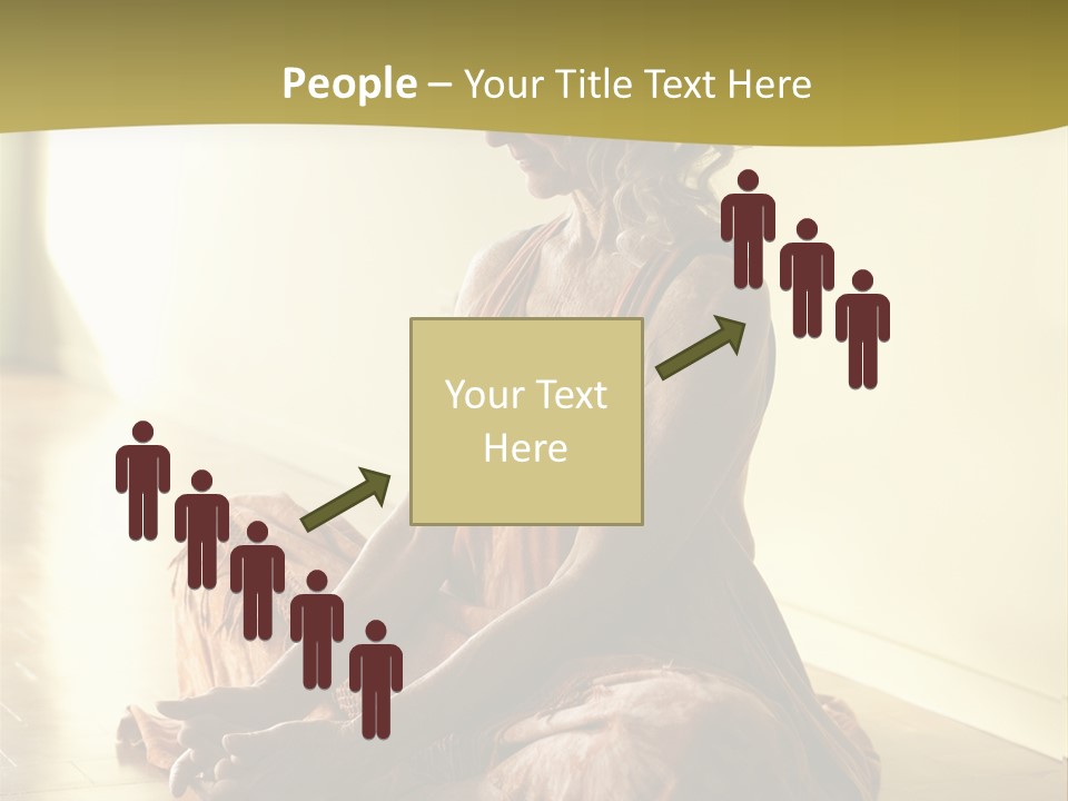 Baddhakonasana Feminine Mental PowerPoint Template