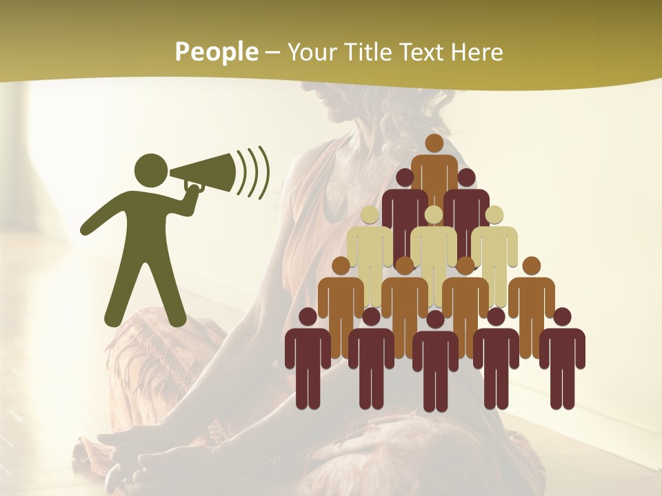 Baddhakonasana Feminine Mental PowerPoint Template