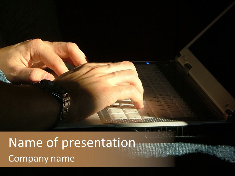Person Light Finger PowerPoint Template