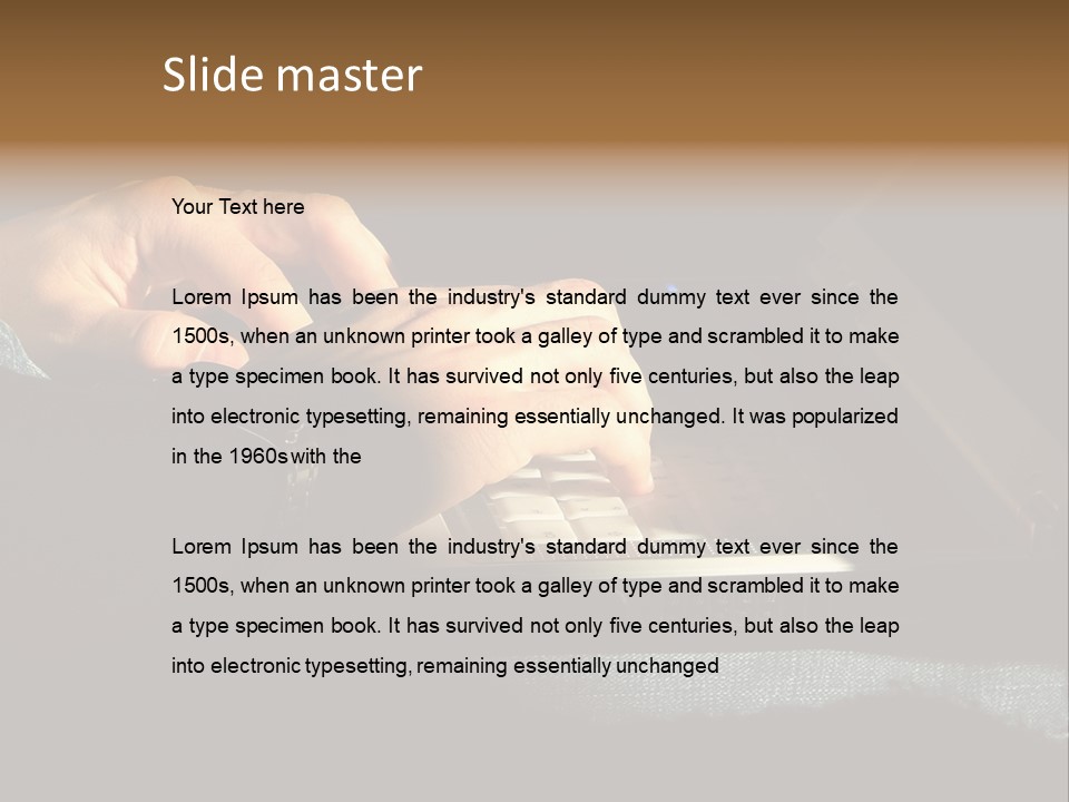 Person Light Finger PowerPoint Template