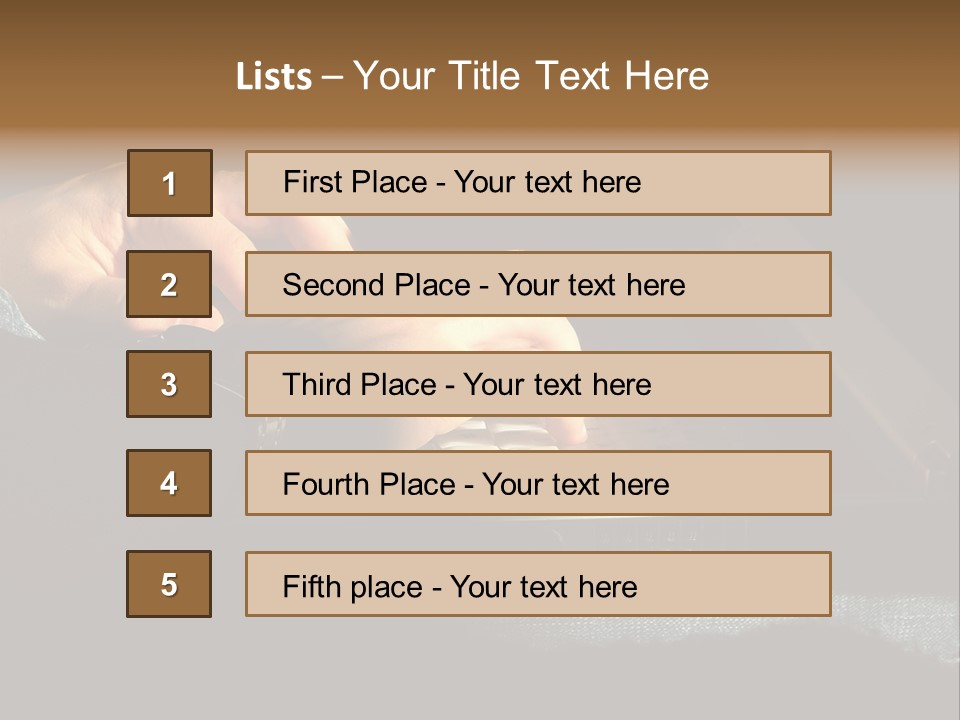 Person Light Finger PowerPoint Template