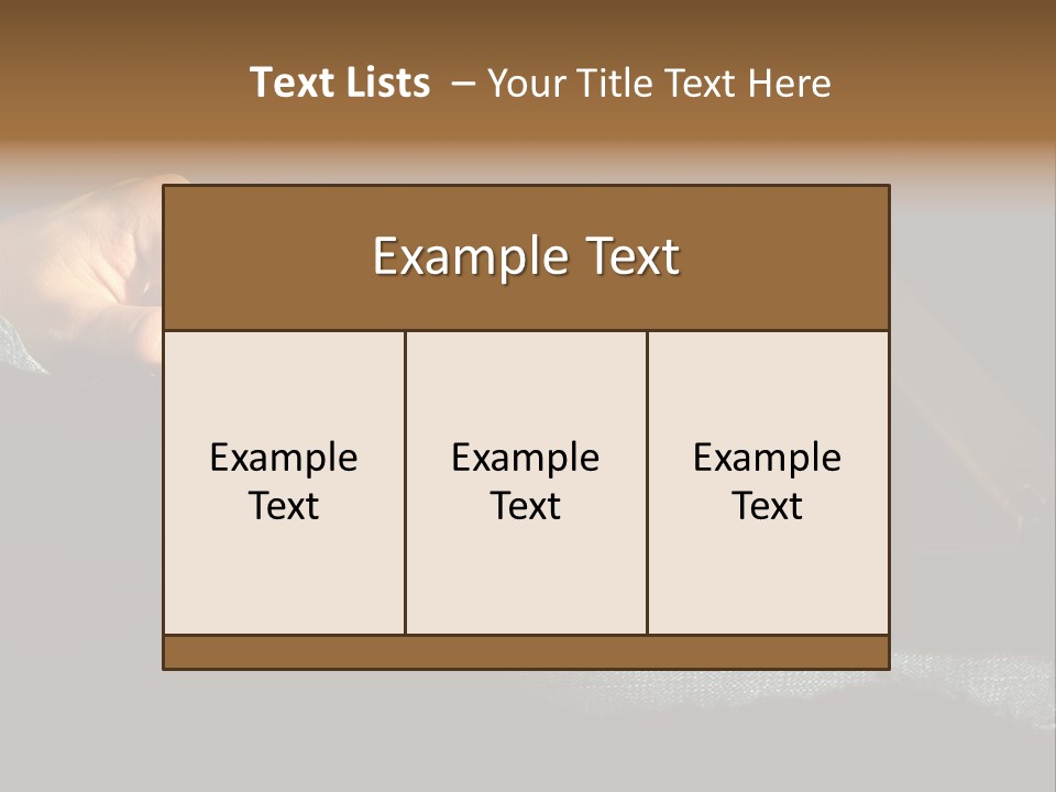 Person Light Finger PowerPoint Template