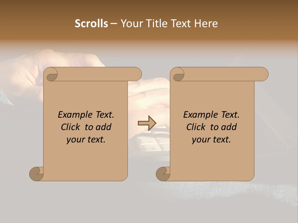Person Light Finger PowerPoint Template
