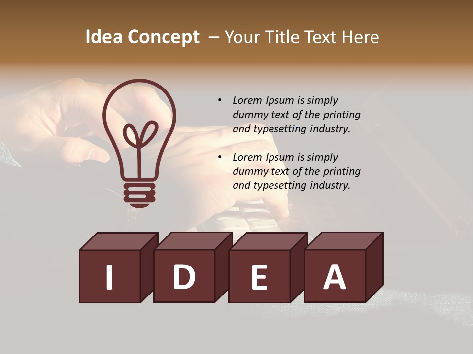 Person Light Finger PowerPoint Template
