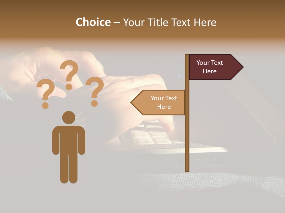 Person Light Finger PowerPoint Template