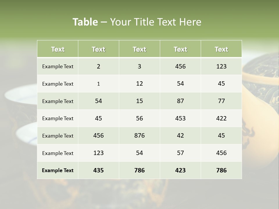 Green Summer Tea PowerPoint Template