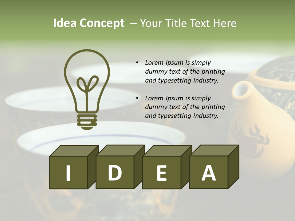 Green Summer Tea PowerPoint Template