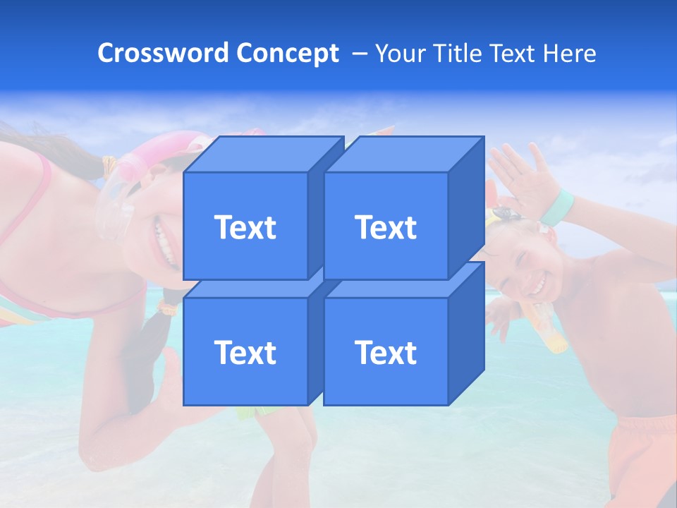 Kids Flippers Masks PowerPoint Template