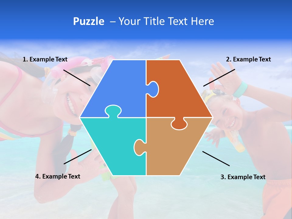 Kids Flippers Masks PowerPoint Template