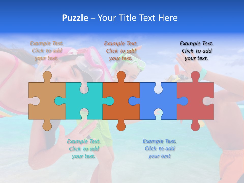 Kids Flippers Masks PowerPoint Template