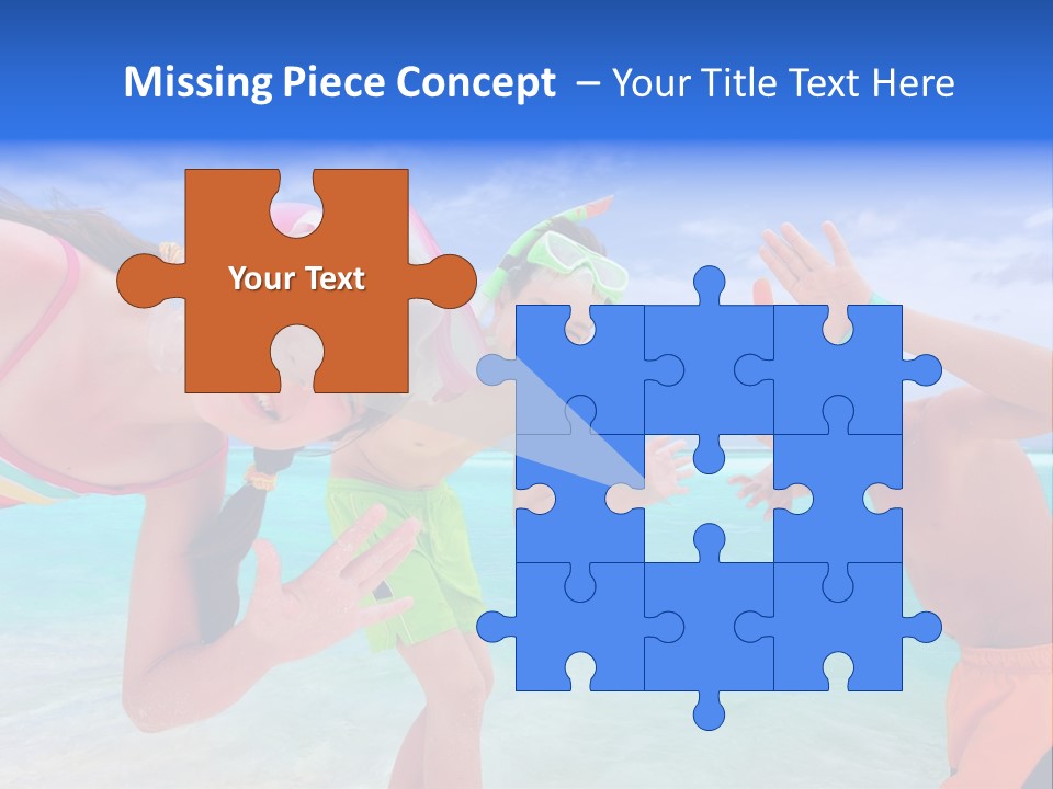 Kids Flippers Masks PowerPoint Template