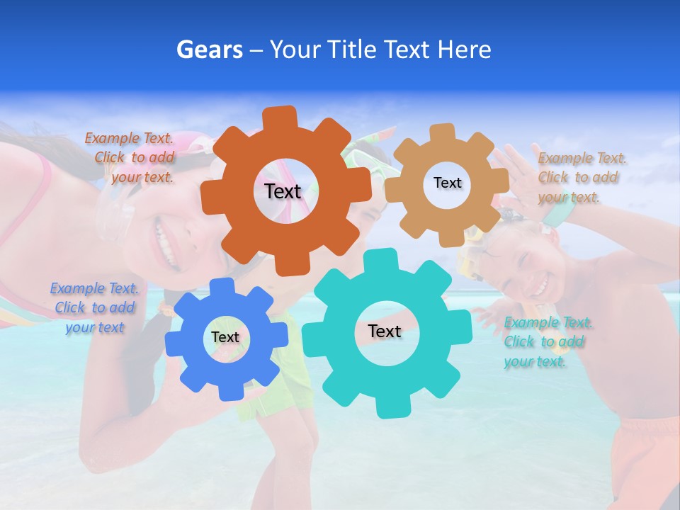 Kids Flippers Masks PowerPoint Template