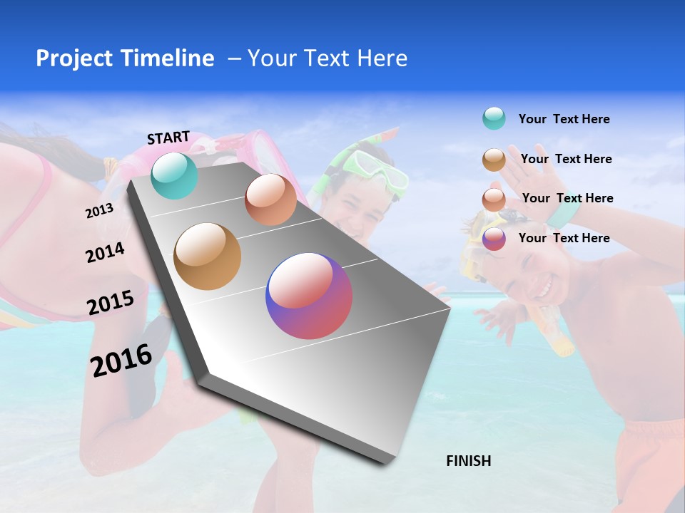 Kids Flippers Masks PowerPoint Template