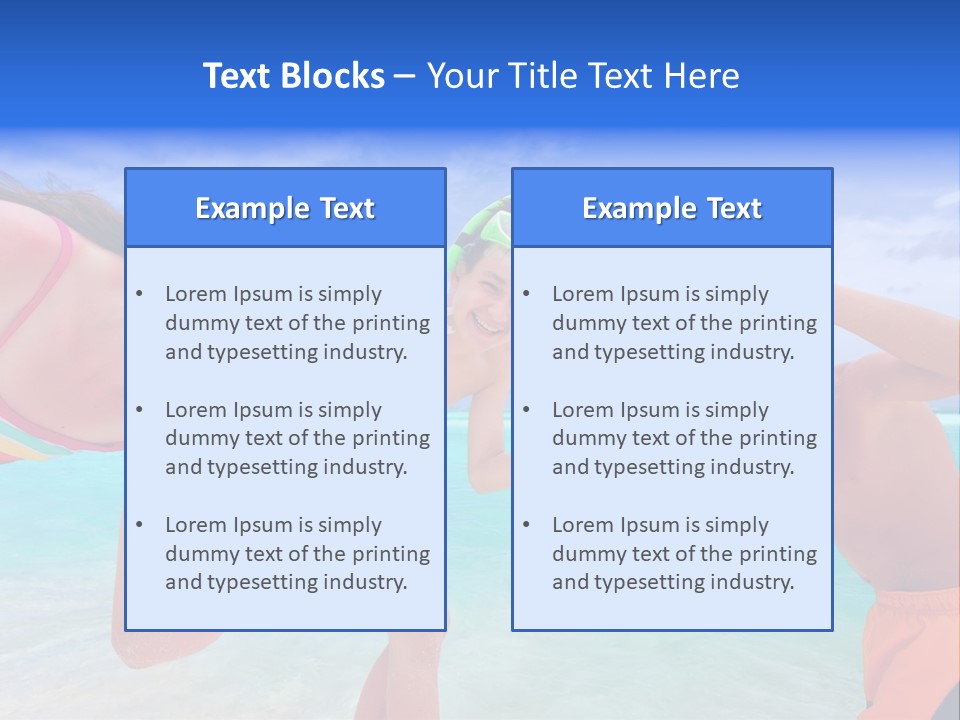 Kids Flippers Masks PowerPoint Template