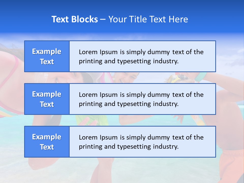 Kids Flippers Masks PowerPoint Template