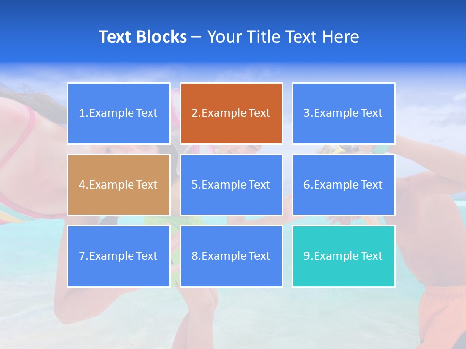 Kids Flippers Masks PowerPoint Template