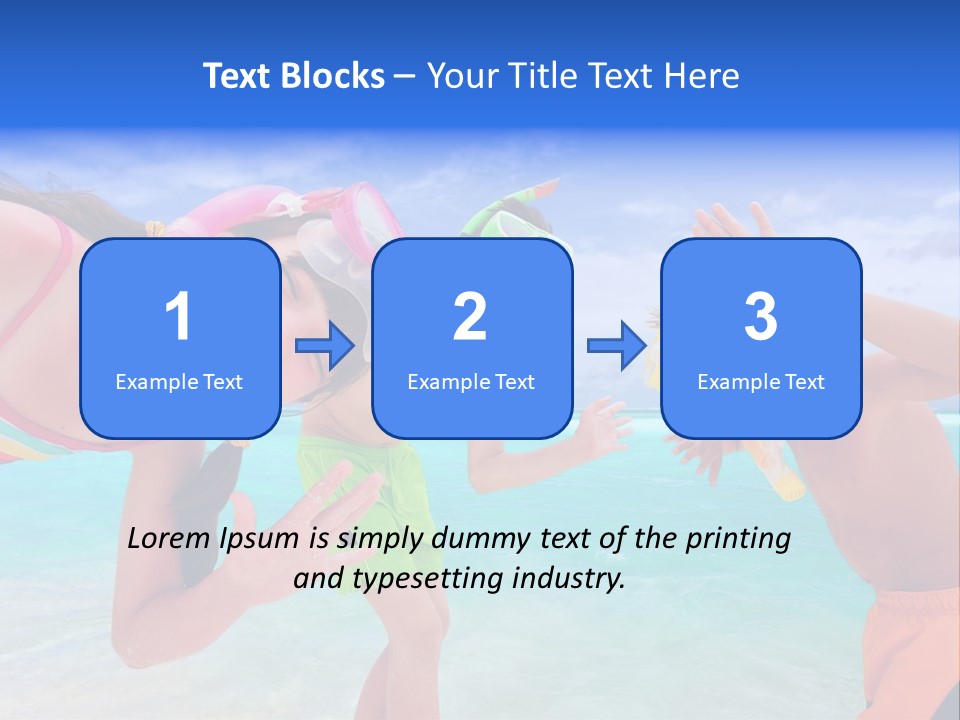 Kids Flippers Masks PowerPoint Template