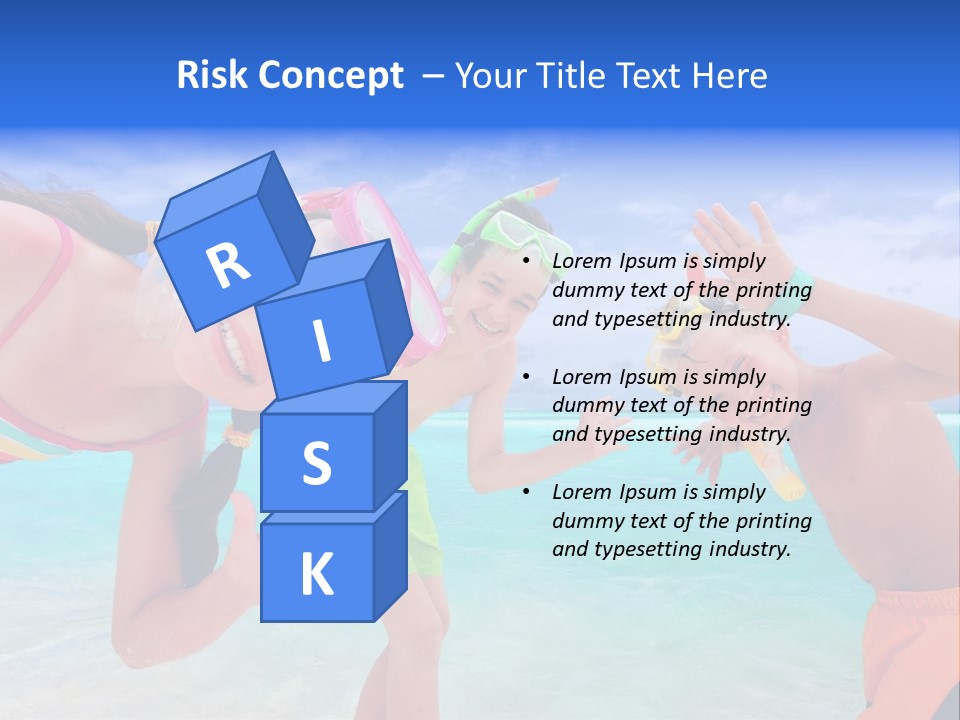 Kids Flippers Masks PowerPoint Template