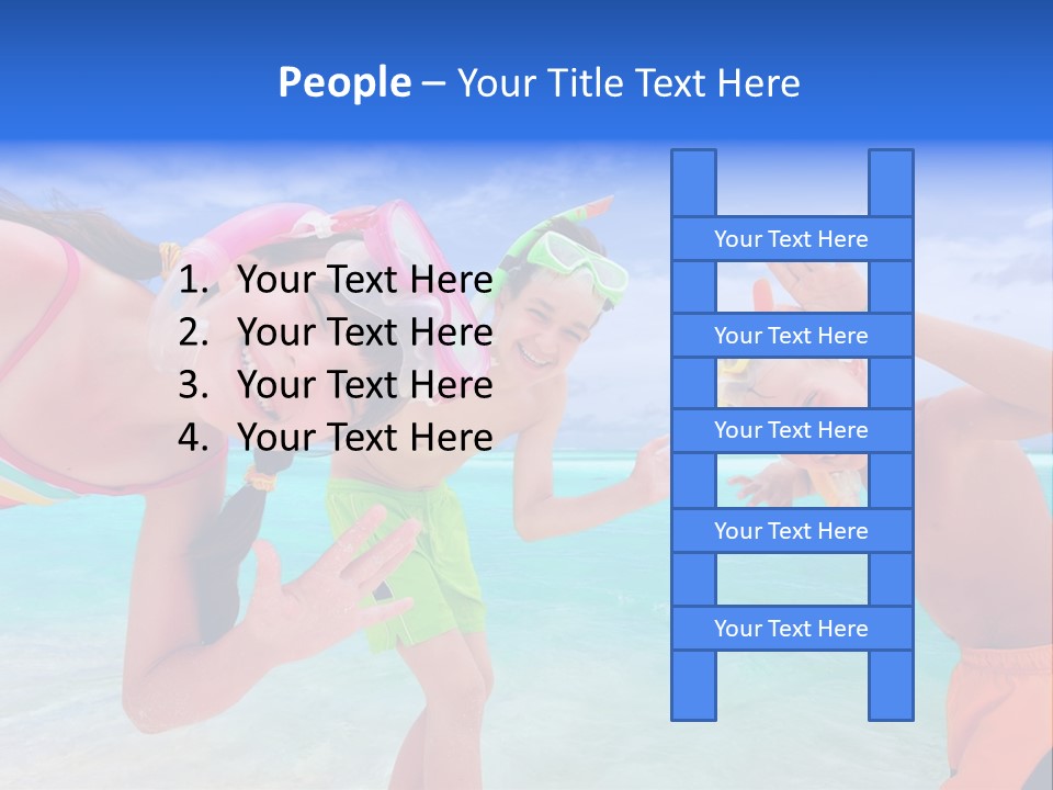 Kids Flippers Masks PowerPoint Template