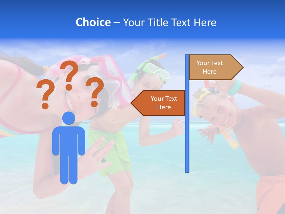 Kids Flippers Masks PowerPoint Template