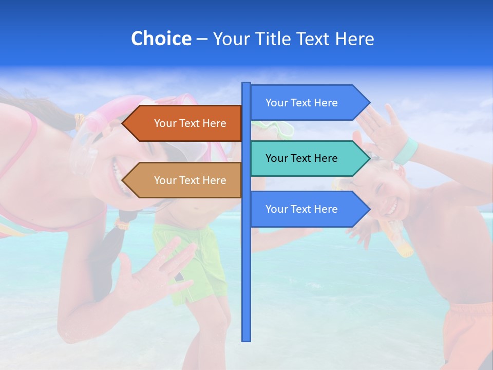 Kids Flippers Masks PowerPoint Template