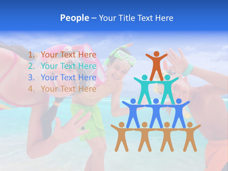 Kids Flippers Masks PowerPoint Template