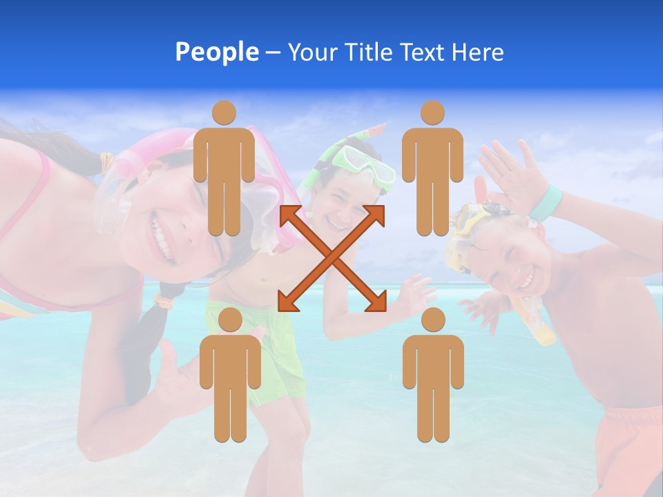 Kids Flippers Masks PowerPoint Template