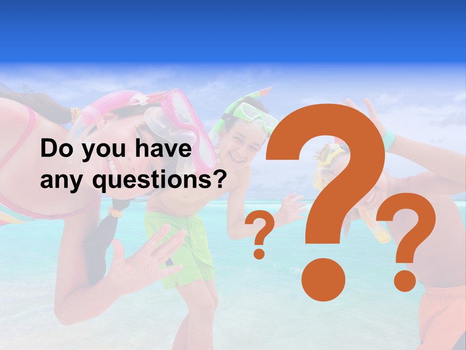 Kids Flippers Masks PowerPoint Template