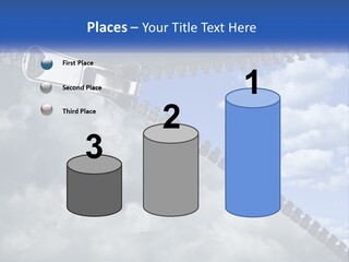 Horizontal Unzip Sky PowerPoint Template