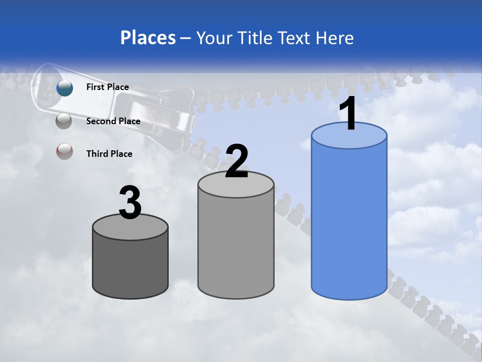 Horizontal Unzip Sky PowerPoint Template