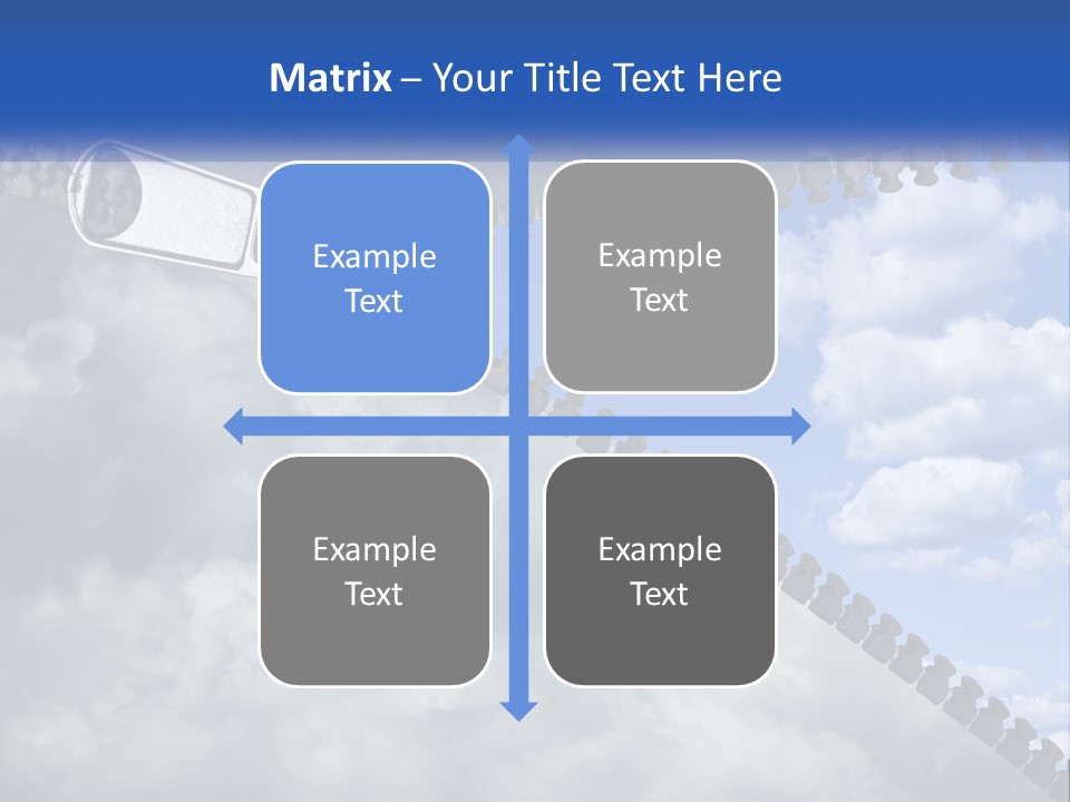 Horizontal Unzip Sky PowerPoint Template