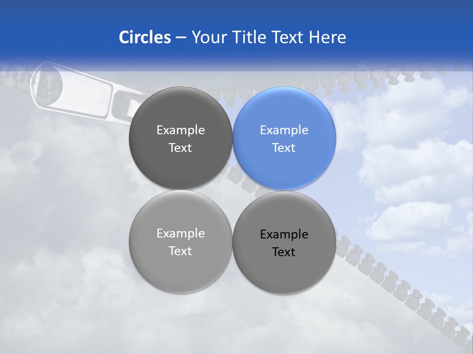 Horizontal Unzip Sky PowerPoint Template