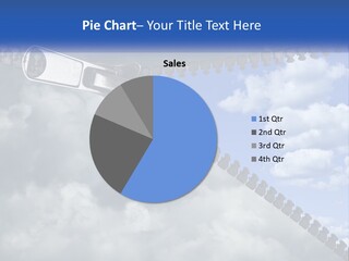 Horizontal Unzip Sky PowerPoint Template