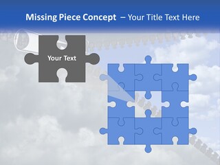 Horizontal Unzip Sky PowerPoint Template