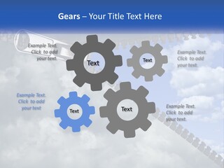 Horizontal Unzip Sky PowerPoint Template