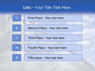 Horizontal Unzip Sky PowerPoint Template