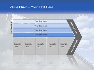 Horizontal Unzip Sky PowerPoint Template