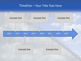 Horizontal Unzip Sky PowerPoint Template