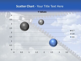 Horizontal Unzip Sky PowerPoint Template