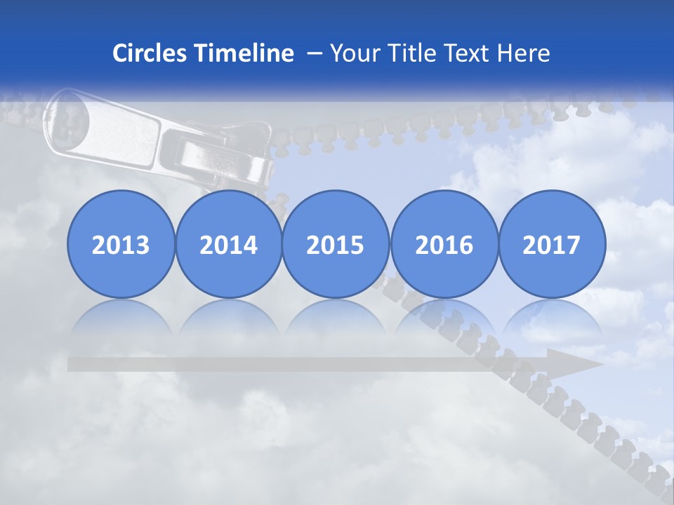 Horizontal Unzip Sky PowerPoint Template