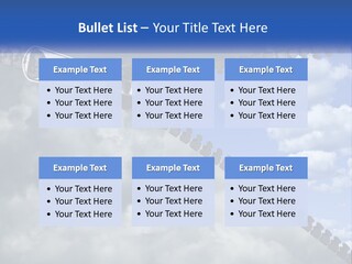 Horizontal Unzip Sky PowerPoint Template