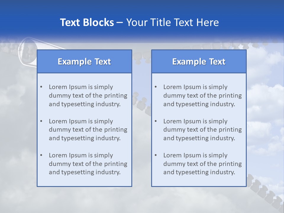 Horizontal Unzip Sky PowerPoint Template