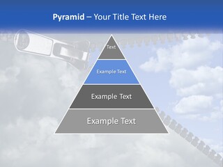 Horizontal Unzip Sky PowerPoint Template