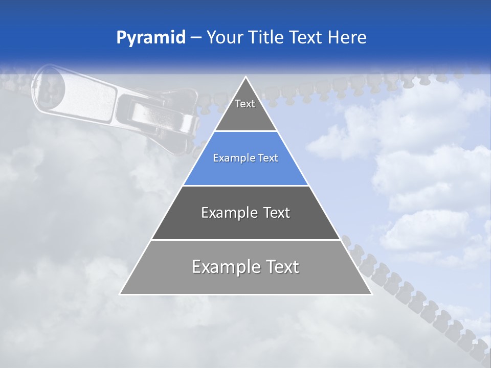 Horizontal Unzip Sky PowerPoint Template