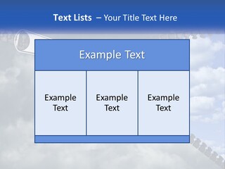 Horizontal Unzip Sky PowerPoint Template