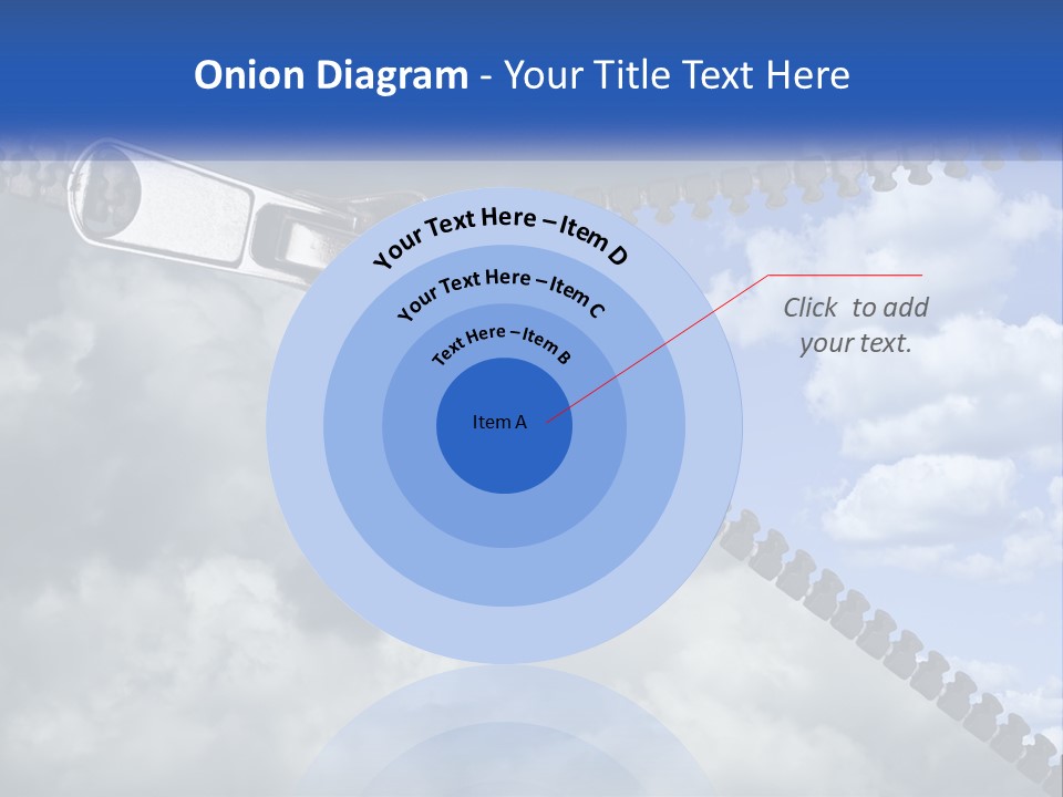 Horizontal Unzip Sky PowerPoint Template