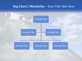 Horizontal Unzip Sky PowerPoint Template