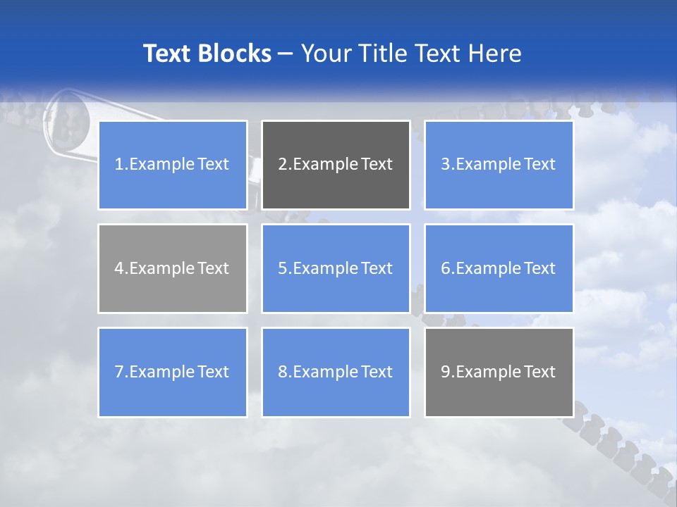 Horizontal Unzip Sky PowerPoint Template